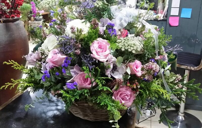 Panier Fleuri pour un dernier hommage