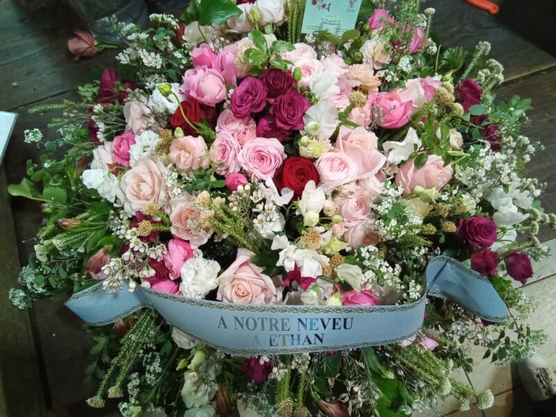 Coussin Fleurs Enterrement